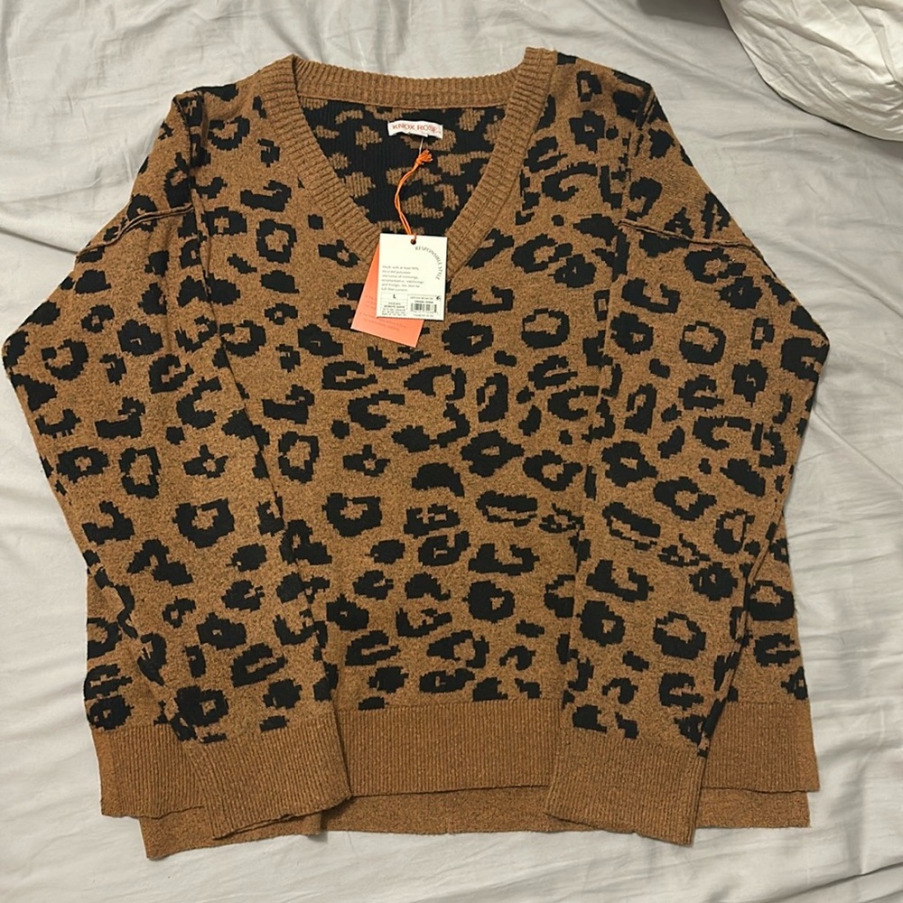 NWT Leopard Print sweater
